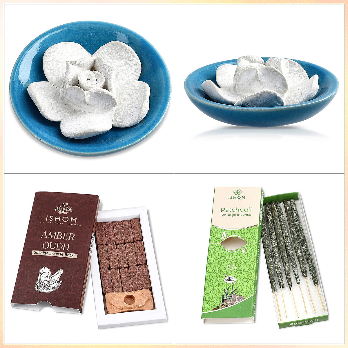 Wellness &amp; Aroma Gift Set- Room Spray, Dual Aroma Oils, Ceramic Burner &amp; Incense Stick and Holder 8041337 6