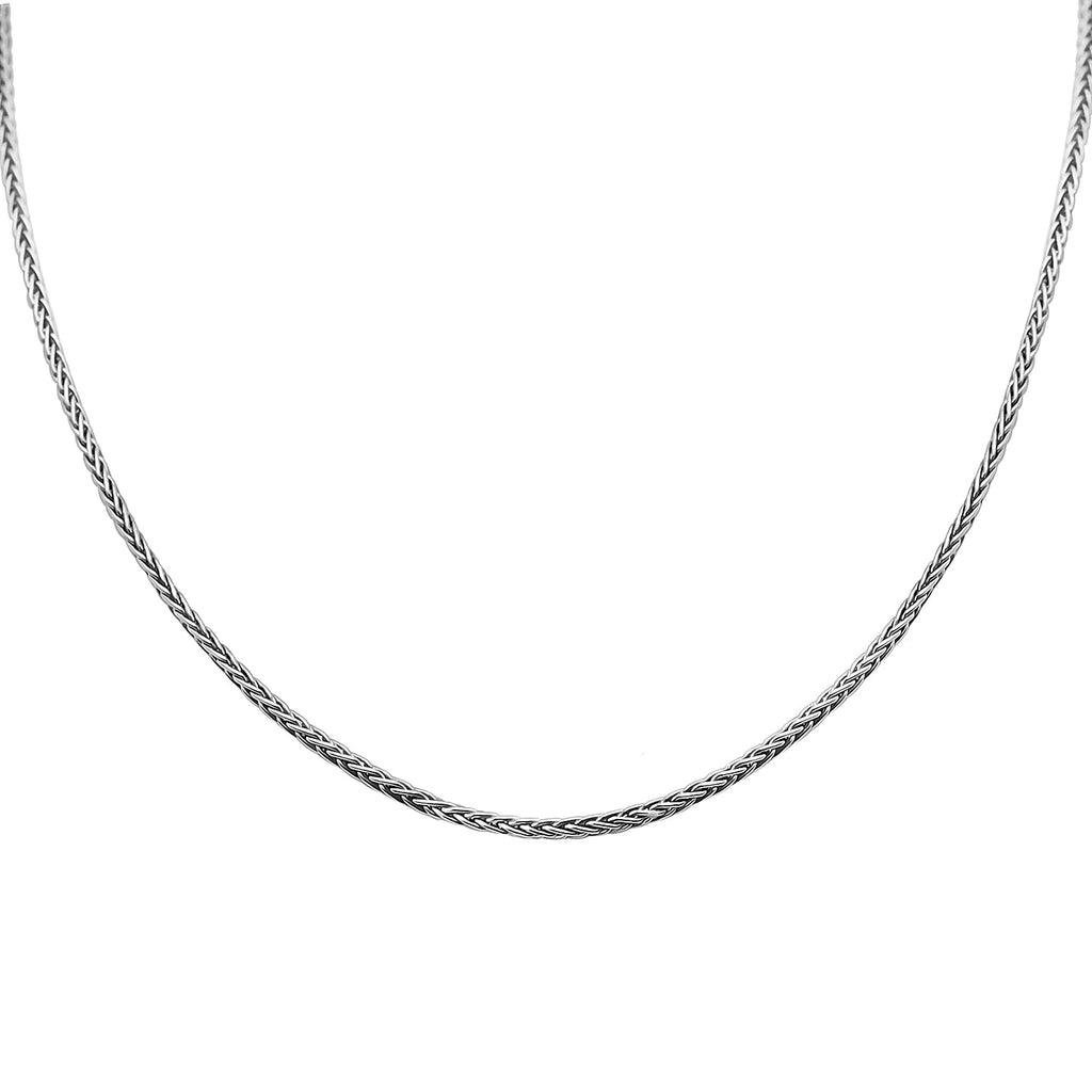 Italian Closeout - 950 Platinum Spiga Necklace (Size -16 ) With Spring Ring Clasp