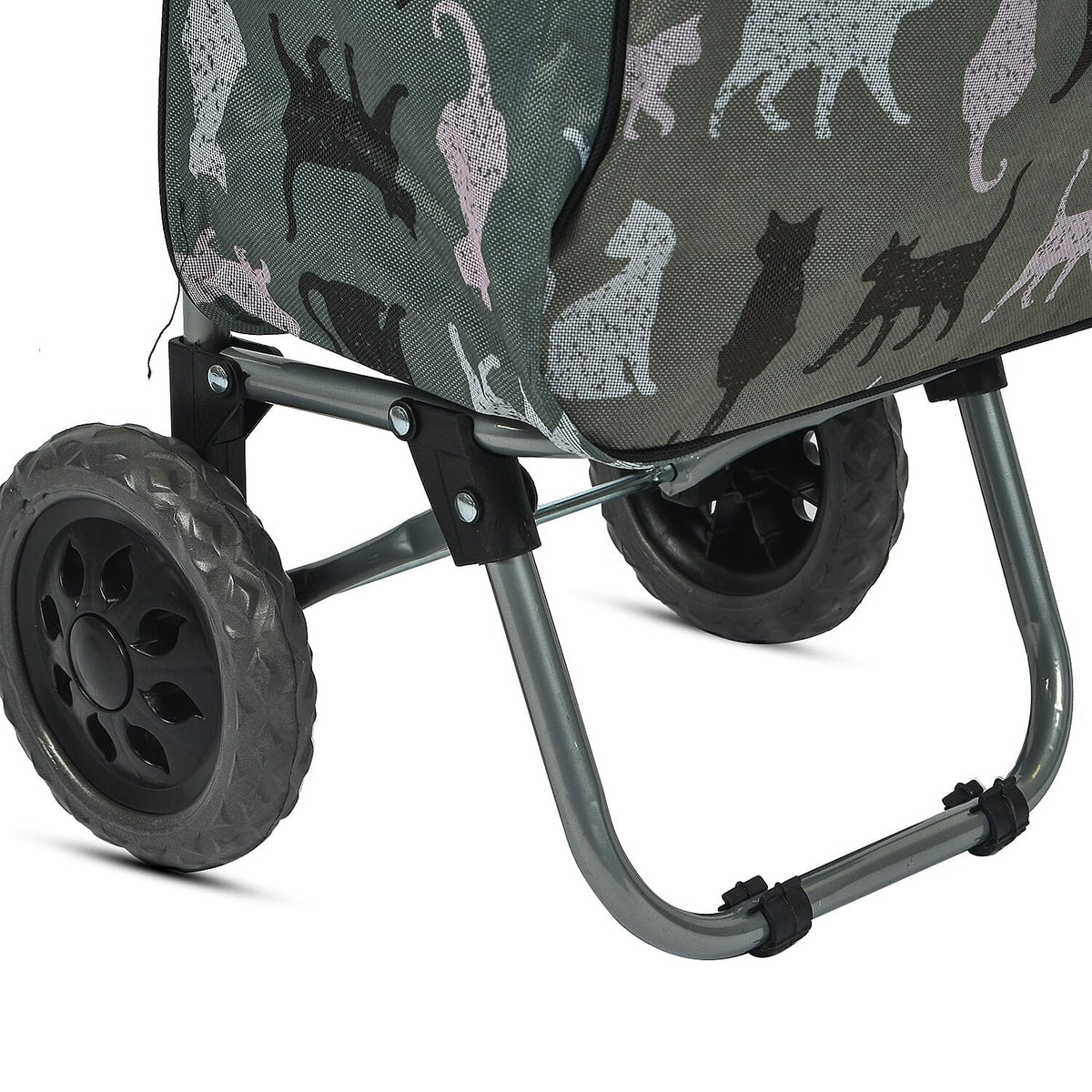 50L Huge Capacity Shopping Trolley on Wheels Shopping Cart for Groceries Wheel- Cat 7577286 6