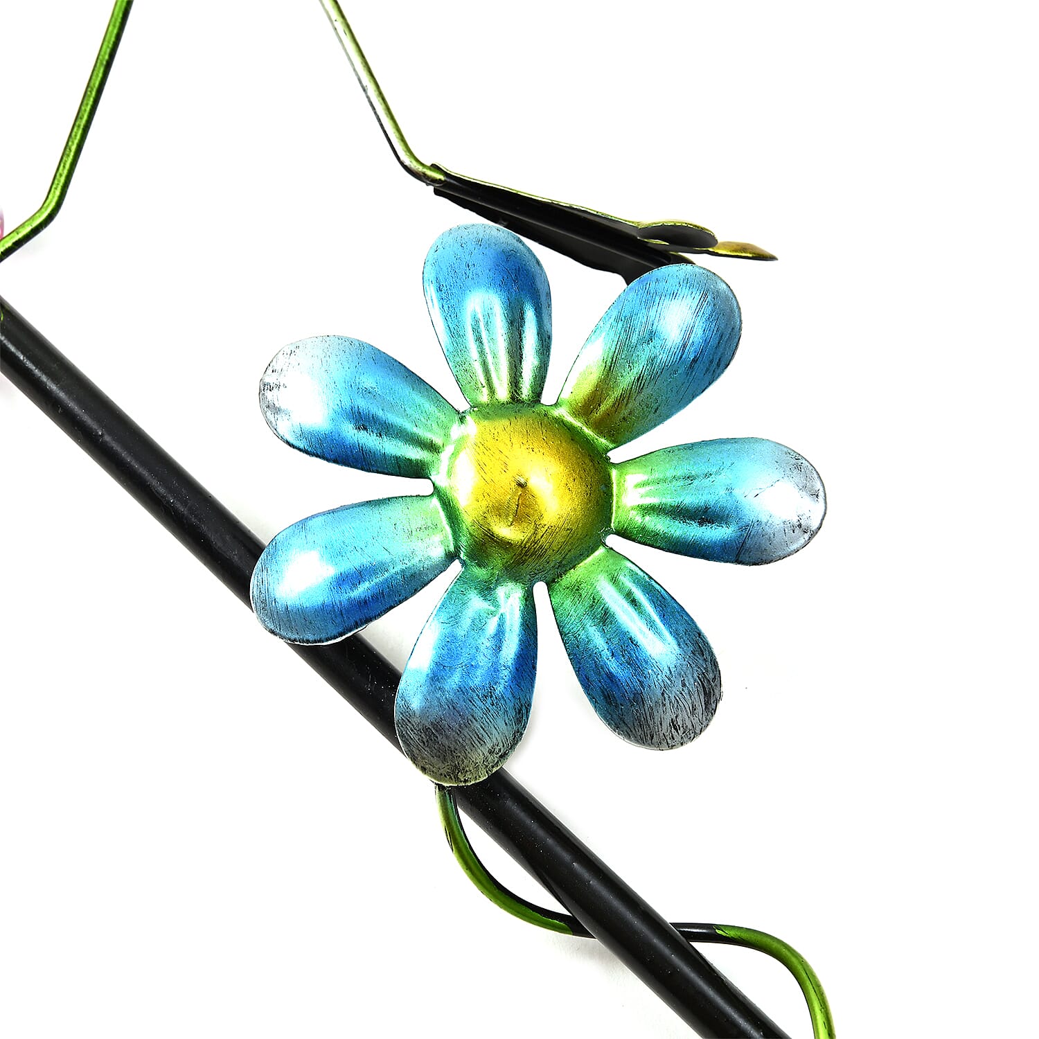 Whimsical Green Frog with Blue Rush-Up Garden Stake Decoration 8038571 5
