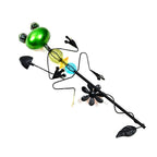 Whimsical Green Frog with Red Shovel Garden Stake Decoration