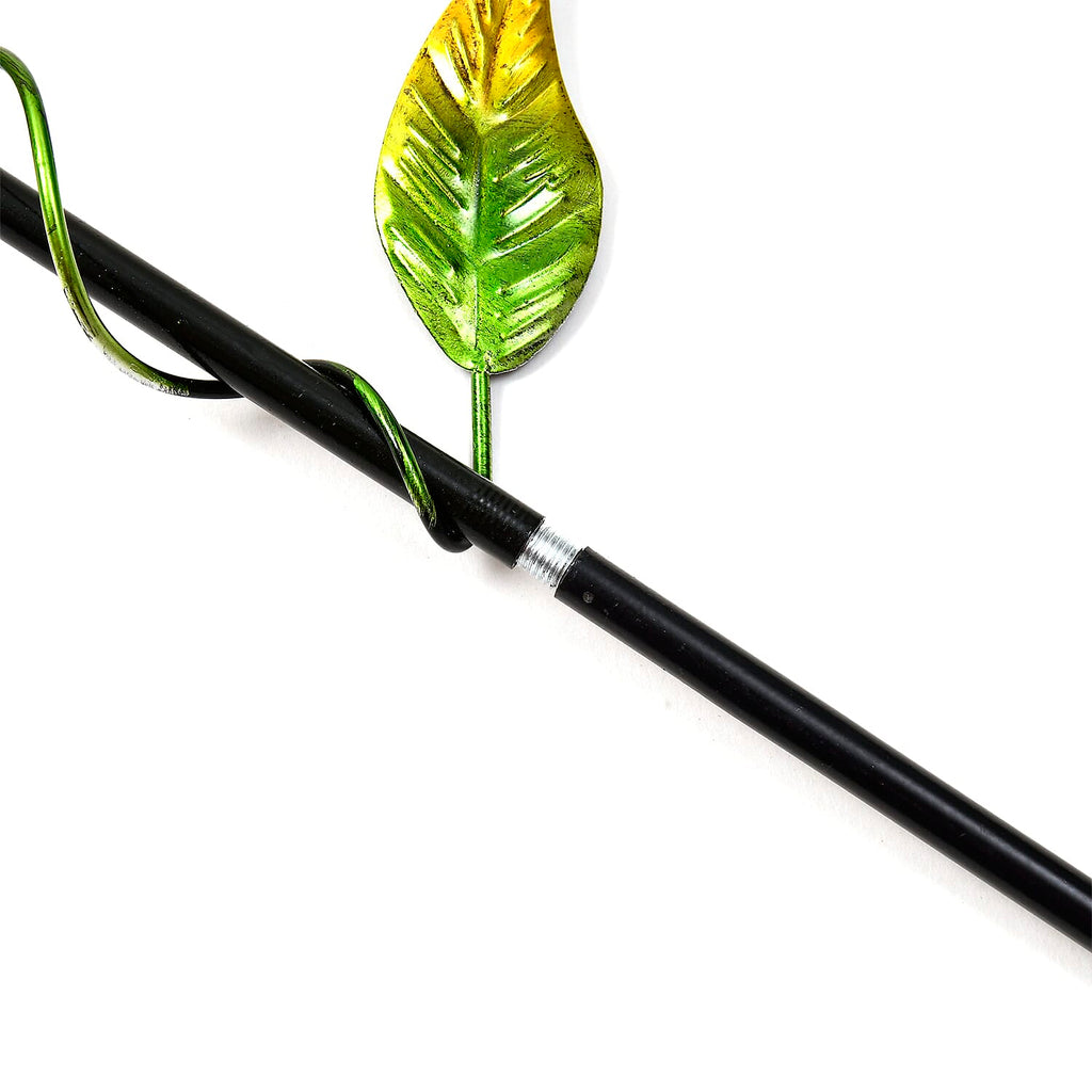 Whimsical Green Frog with Red Shovel Garden Stake Decoration