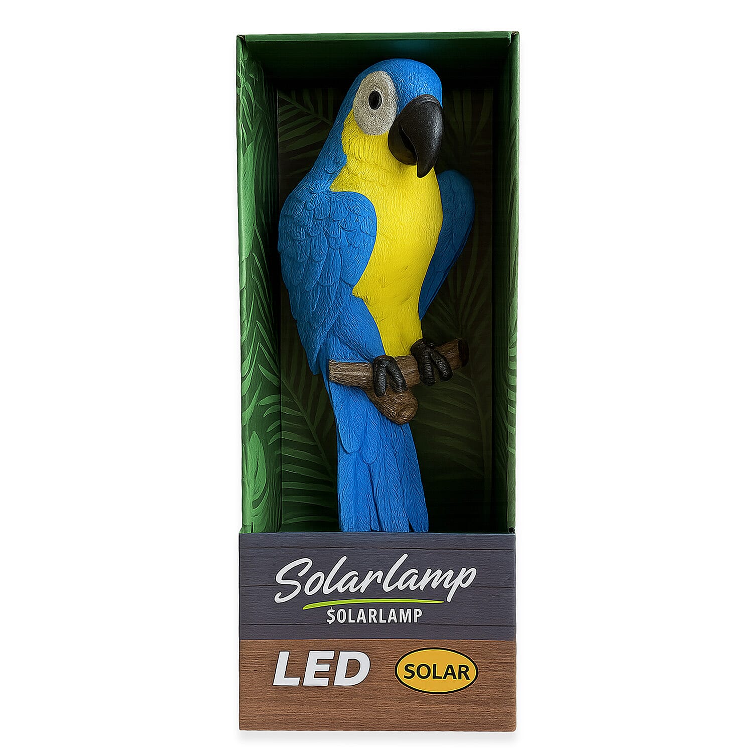 Hanging Yellow Parrot Garden Decor with Solar LED Eyes 8135139 0