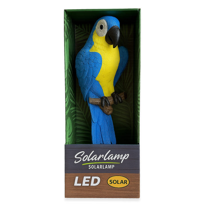 Hanging Yellow Parrot Garden Decor with Solar LED Eyes 8135139 1