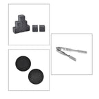 Whiskey Granite Stones and 2 Glasses Gift Set - Brown