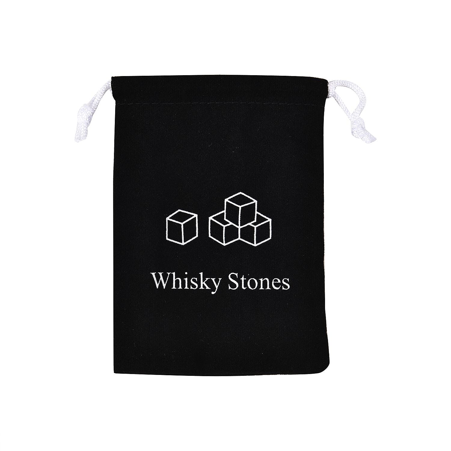 Whiskey Granite Stones and 2 Glasses Gift Set - Brown 8927949 8