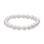AAA White Anhui Pearl Stone Stretchable Bracelet (Size 7-7.5)