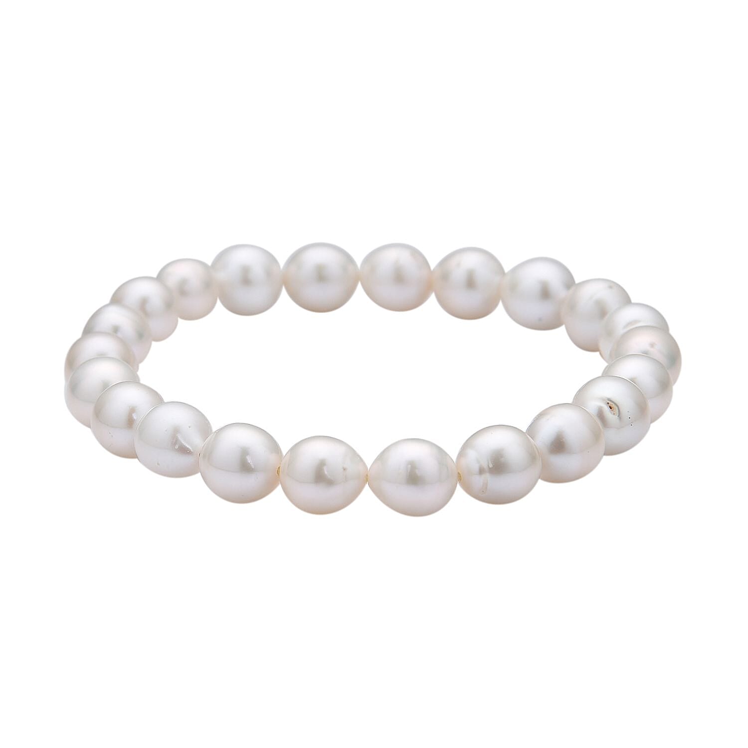 AAA White Anhui Pearl Stone Stretchable Bracelet (Size 7-7.5) 7951837 0