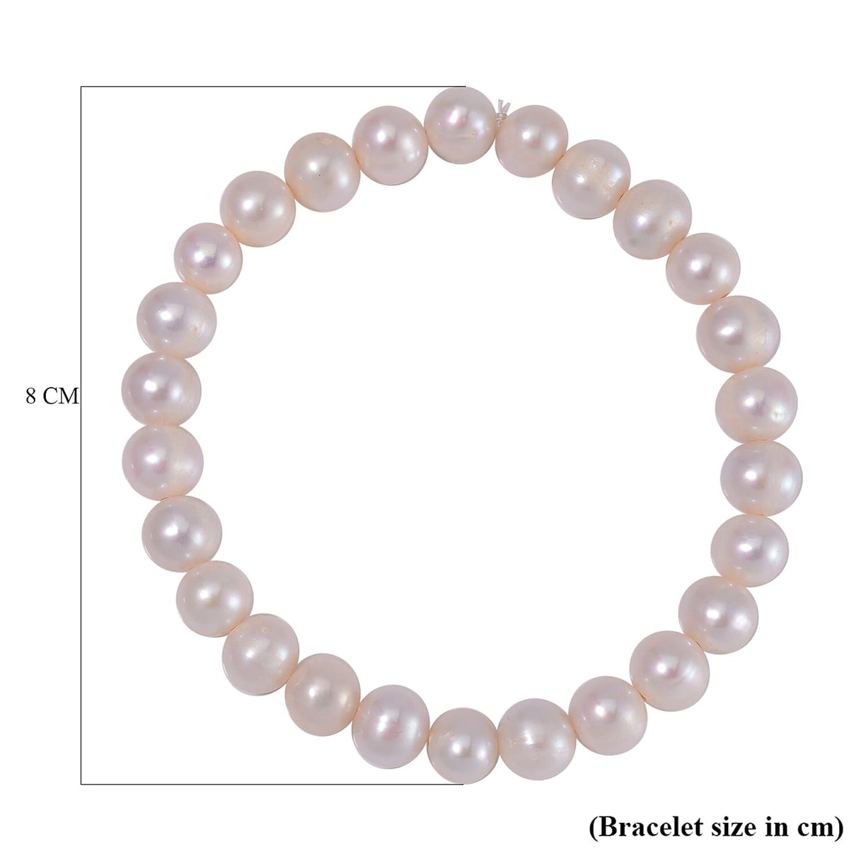 White Anhui Pearl Beads Stretchable Bracelet (Size 7.5) 7798766 3
