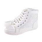 White Ankle Trainers with Faux Fur Lining (Size 5)