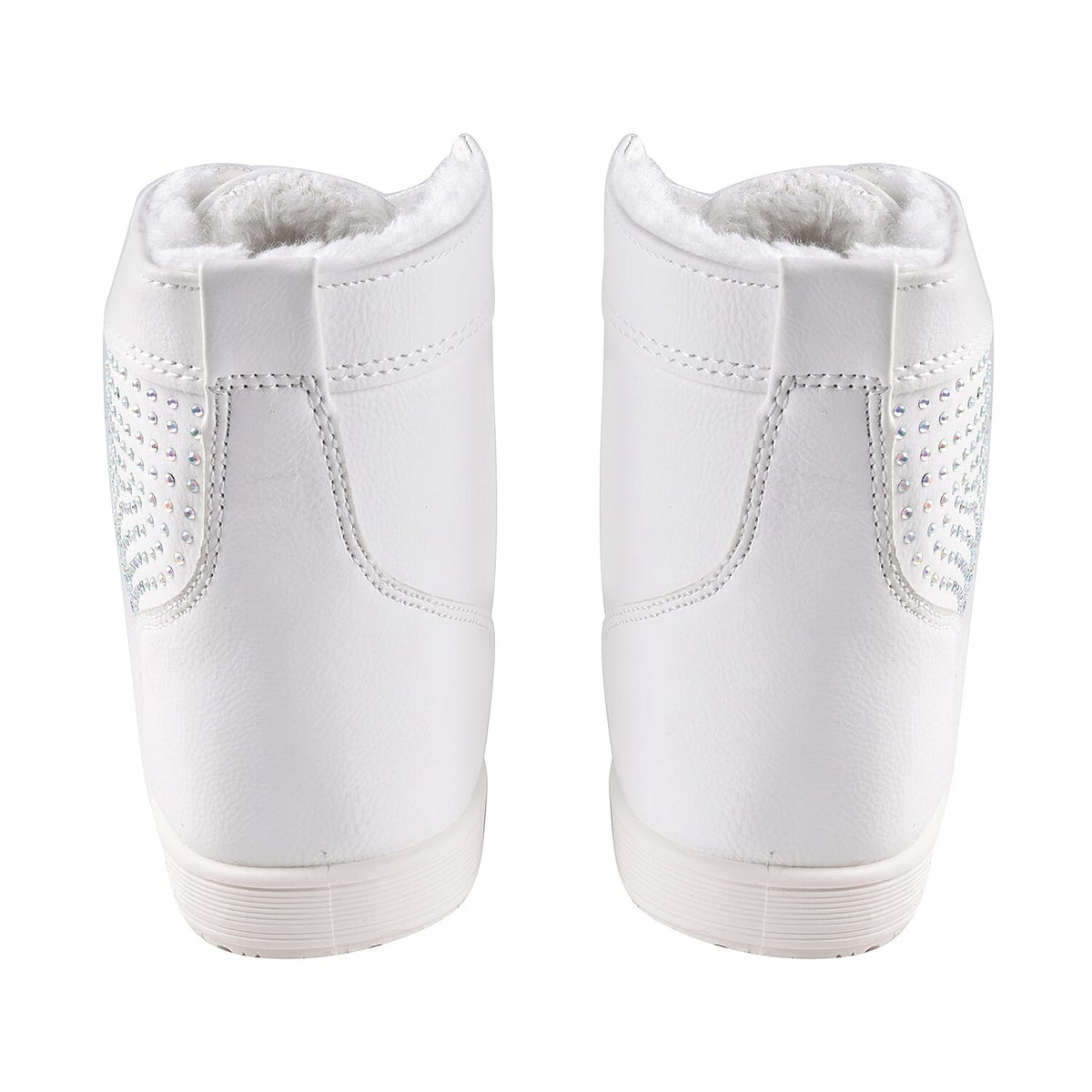 White Ankle Trainers with Faux Fur Lining 6062779 2