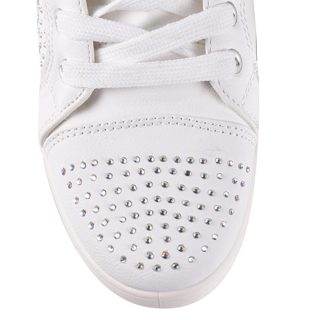 White Ankle Trainers with Faux Fur Lining (Size 5)