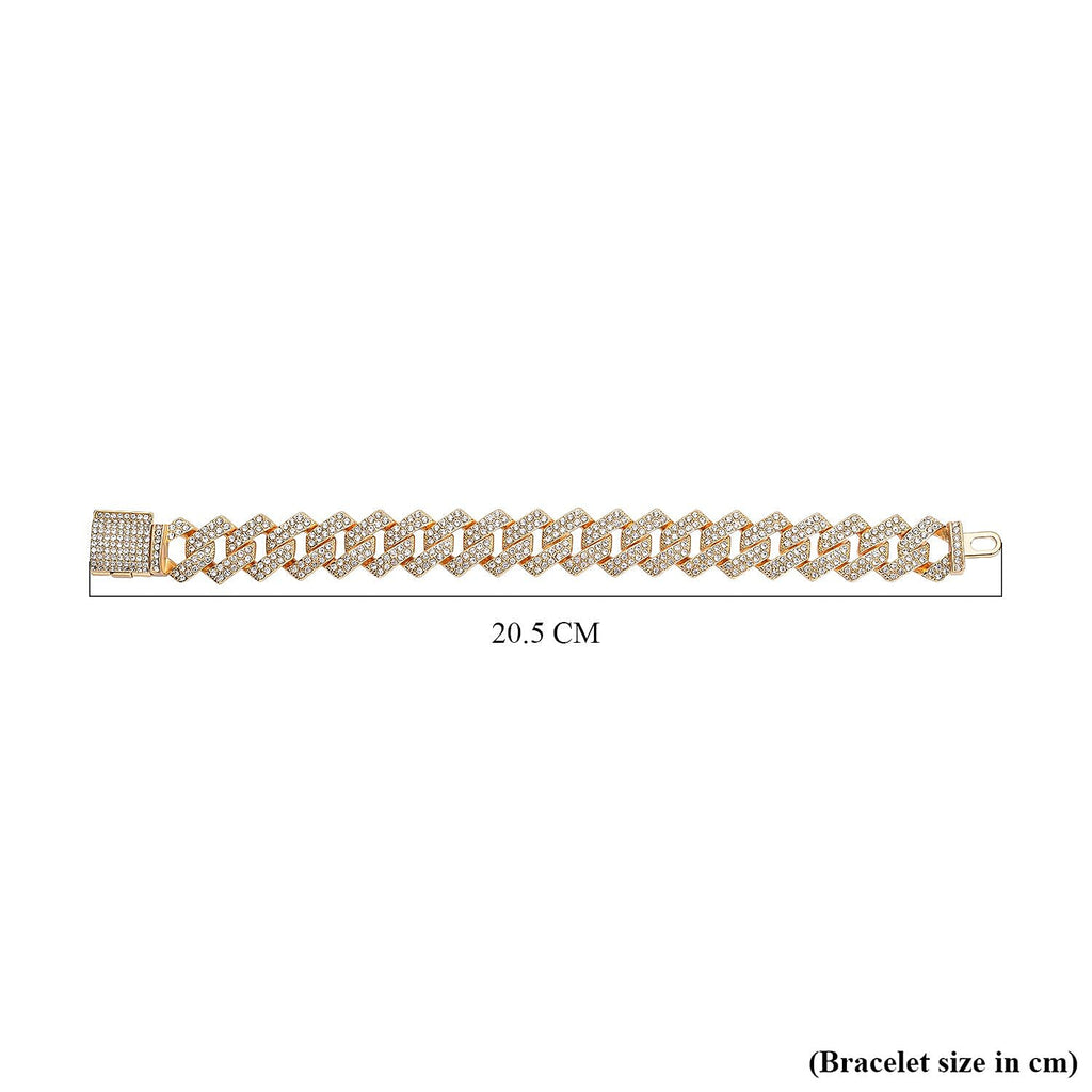 White Austrian Crystal Bracelet (Size - 7.5)