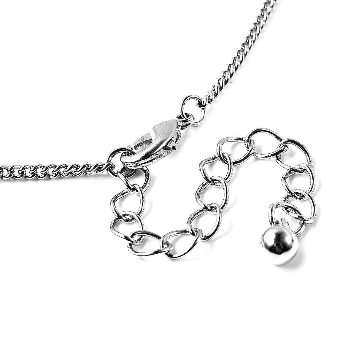 White Austrian Crystal Heart Necklace (Size 20 with 2 inch Extender) in Silver Tone 4034395 5