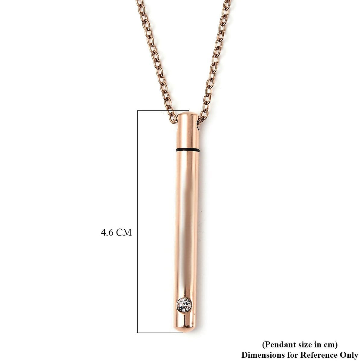 White Austrian Crystal Necklace Size 21 in Rose Gold Tone 6243130 7