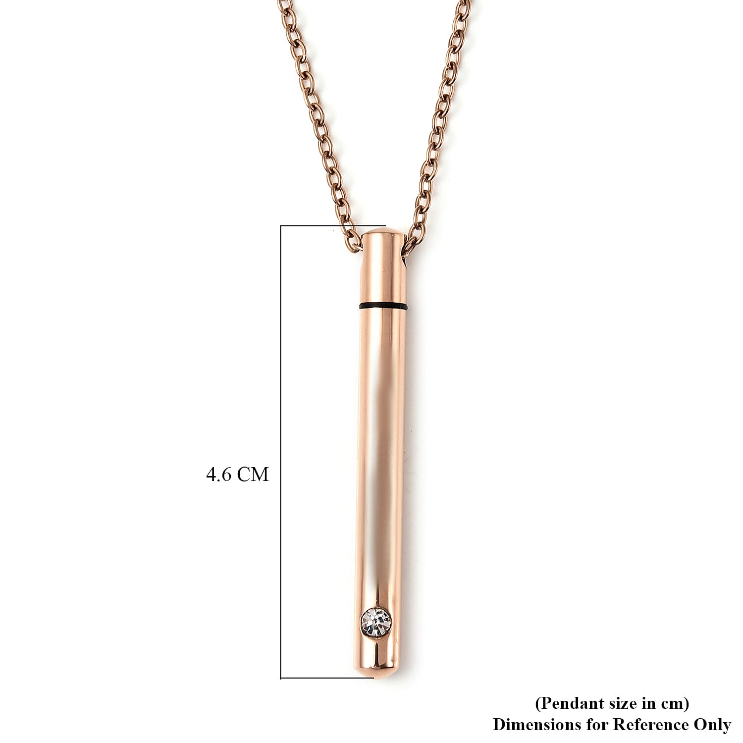 White Austrian Crystal Necklace Size 21 in Rose Gold Tone 6243130 7