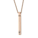 White Austrian Crystal Necklace (Size - 21) in Stainless Steel