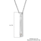 White Austrian Crystal Necklace (Size - 21) in Stainless Steel