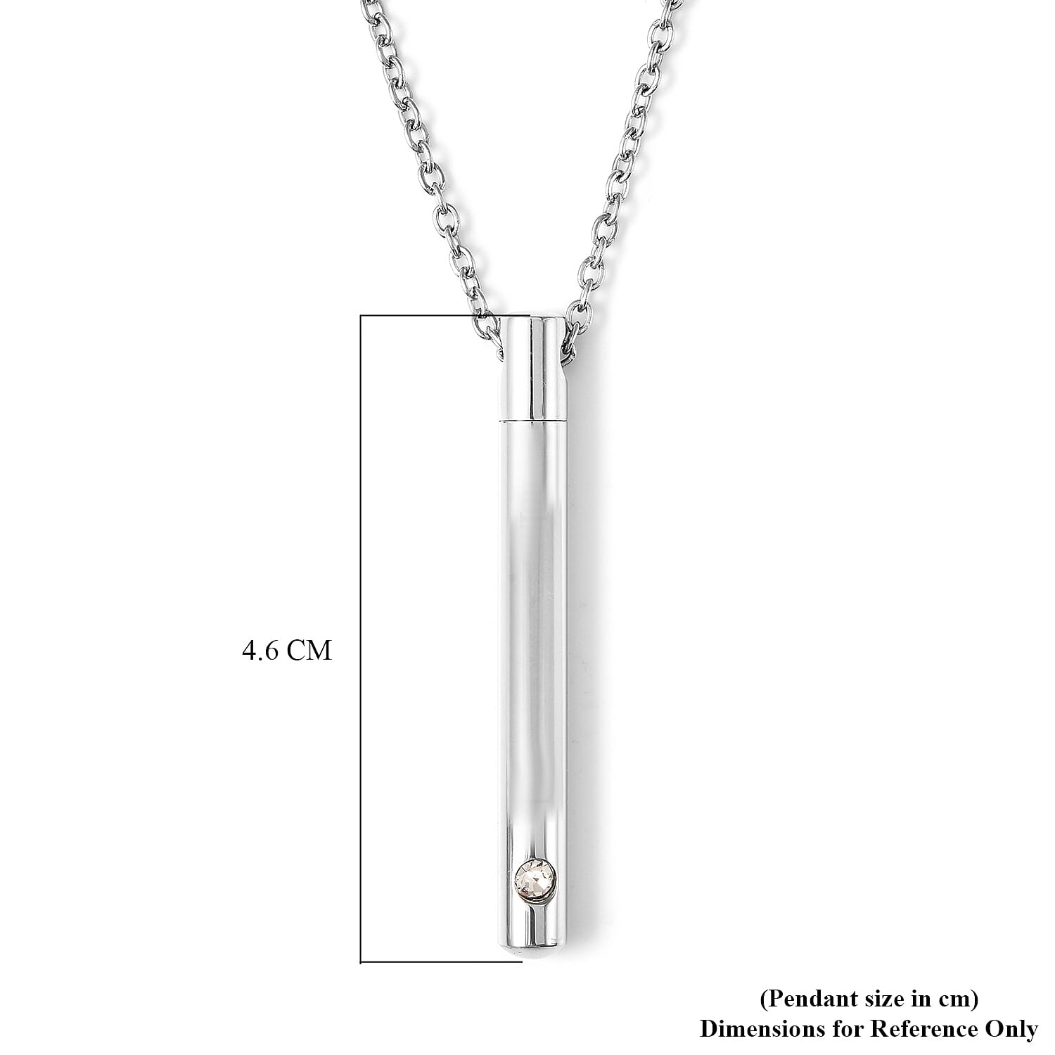 White Austrian Crystal Necklace Size 21 in Silver Tone 6243129 6