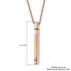 White Austrian Crystal Necklace (Size - 21) in Stainless Steel