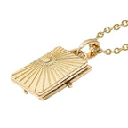 White Austrian Crystal Pendant With Chain (Size - 24 With 2 Inch Extender ) in Yellow Gold Tone