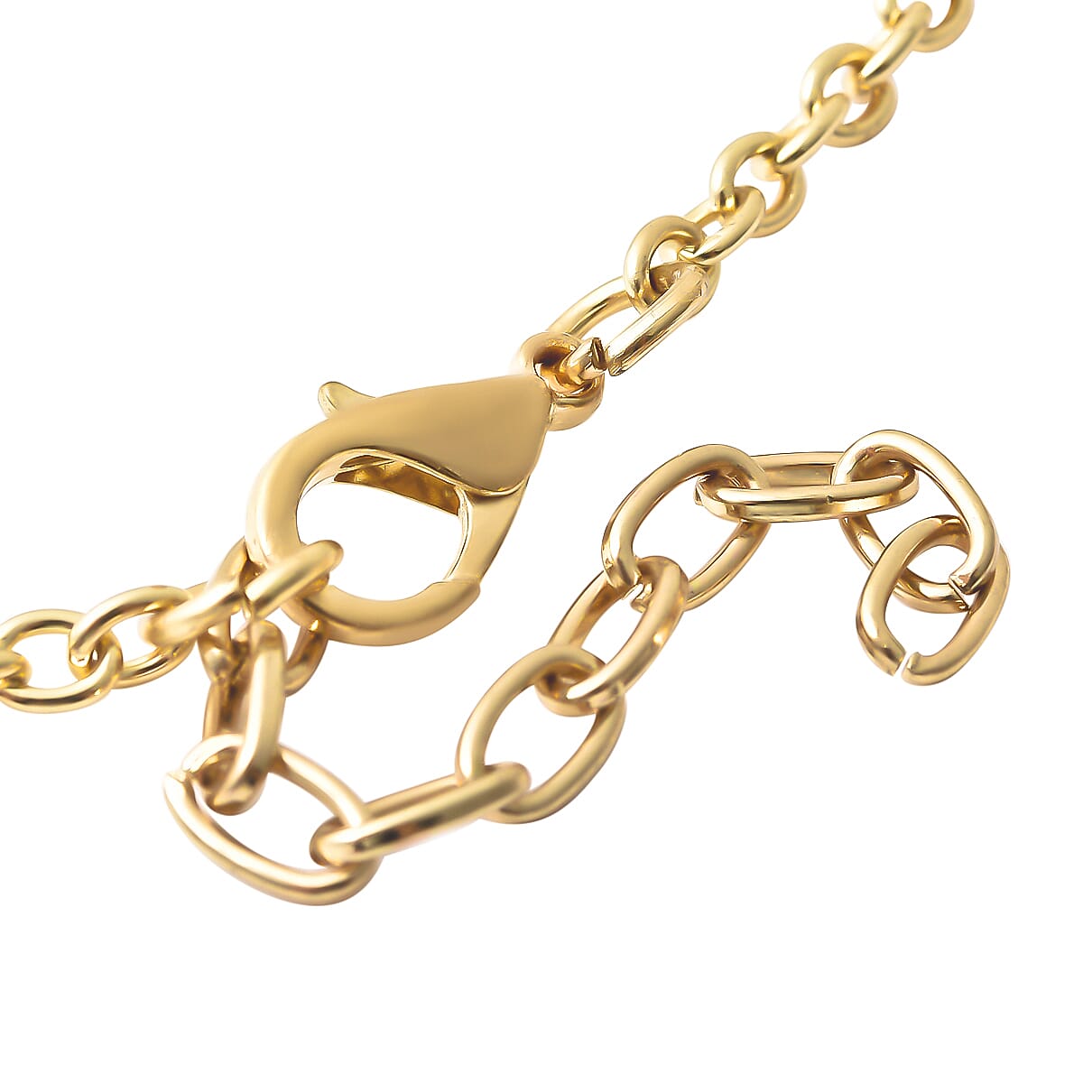 White Austrian Crystal Pendant With Chain (Size - 24 With 2 Inch Extender ) in Yellow Gold Tone 6849419 6