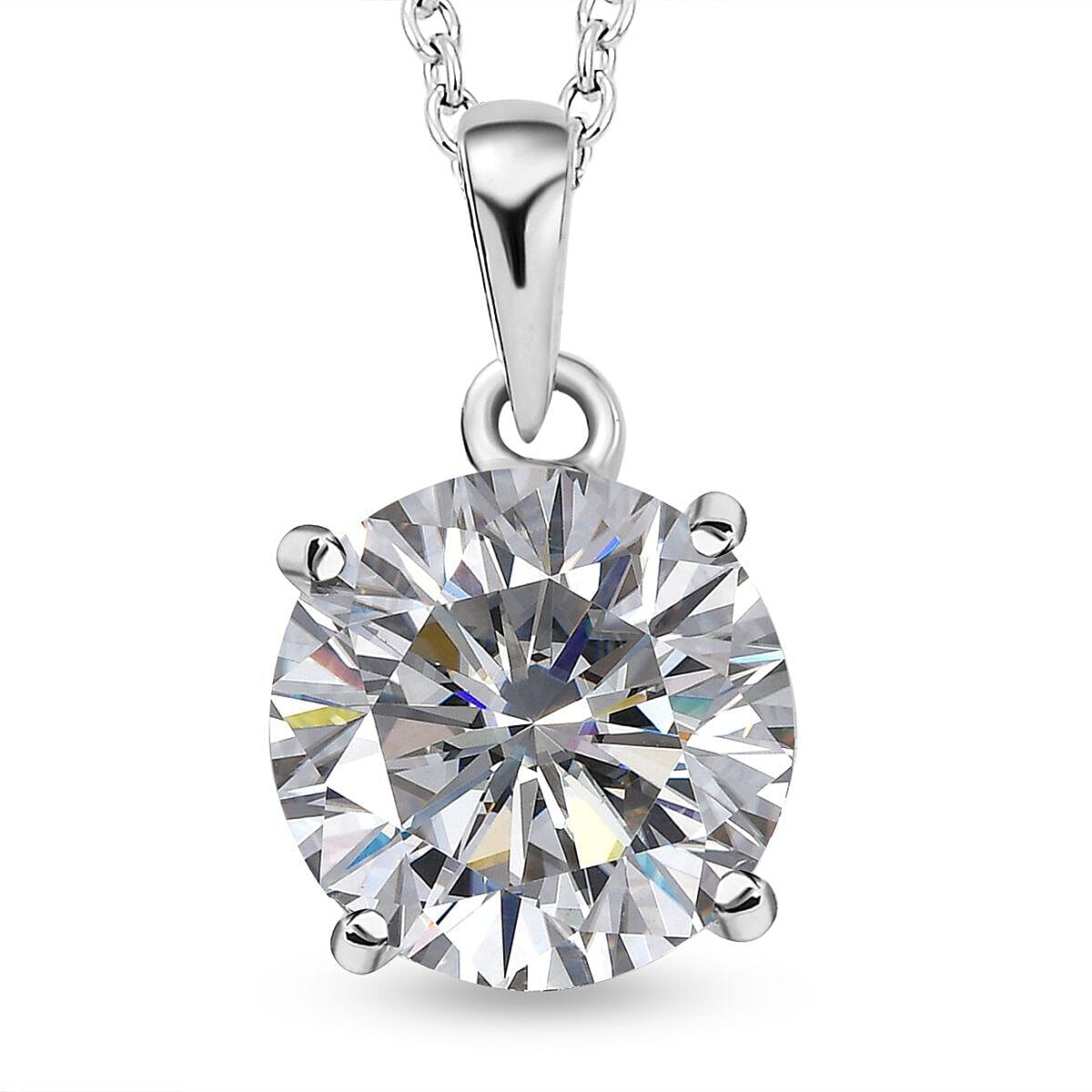 White Austrian Crystal Pendant with Stainless Steel Chain (Size 20) 4401637 0