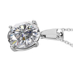 White Austrian Crystal Pendant in Sterling Silver with Free Chain (Size 20)