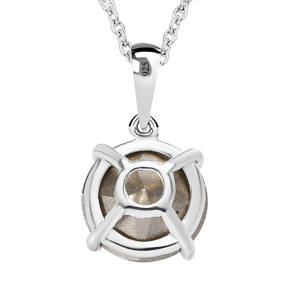 White Austrian Crystal Pendant in Sterling Silver with Free Chain (Size 20)