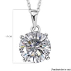 White Austrian Crystal Pendant in Sterling Silver with Free Chain (Size 20)