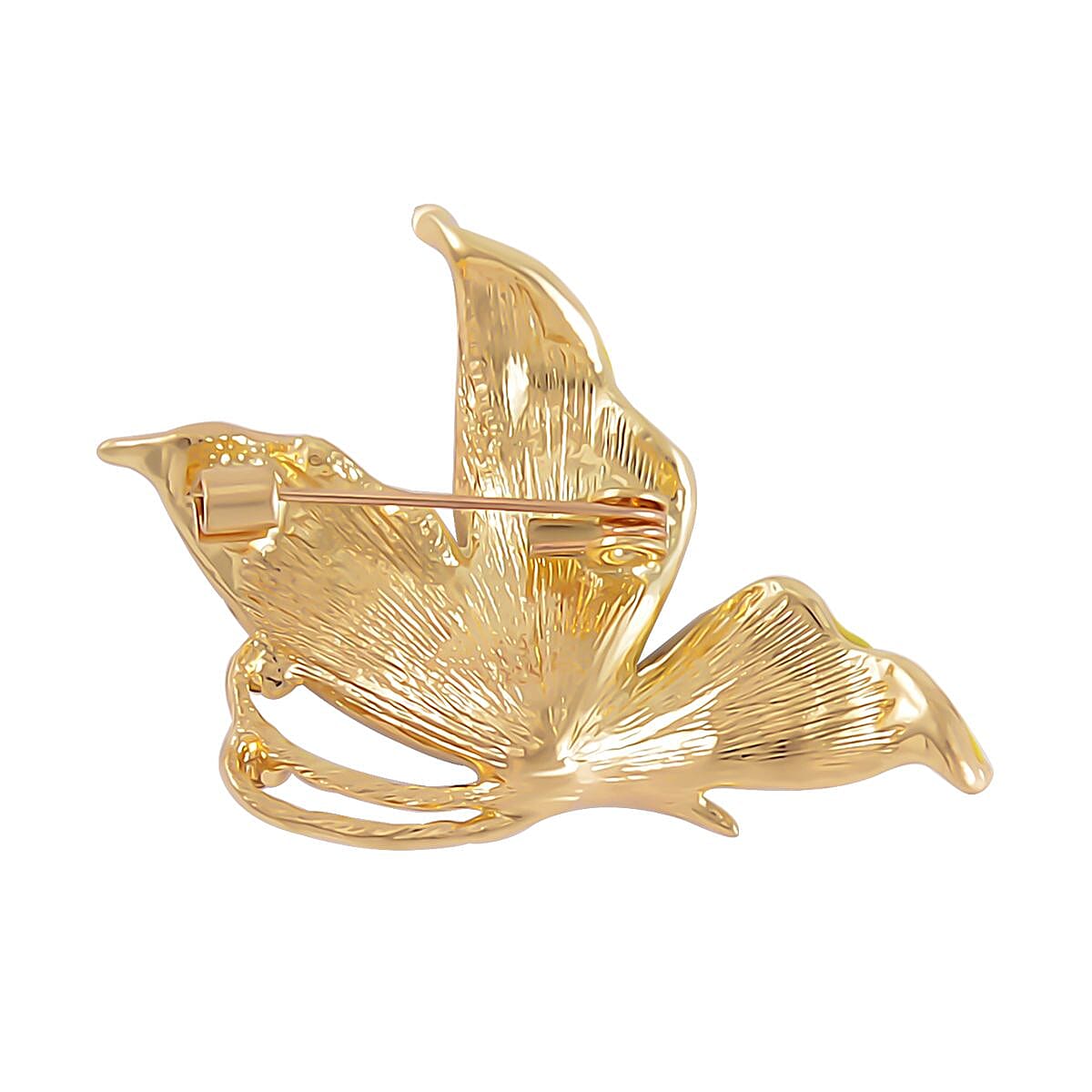 White Austrian &amp; Purple Austrian Crystal Enamelled Butterfly Brooch 7601633 4