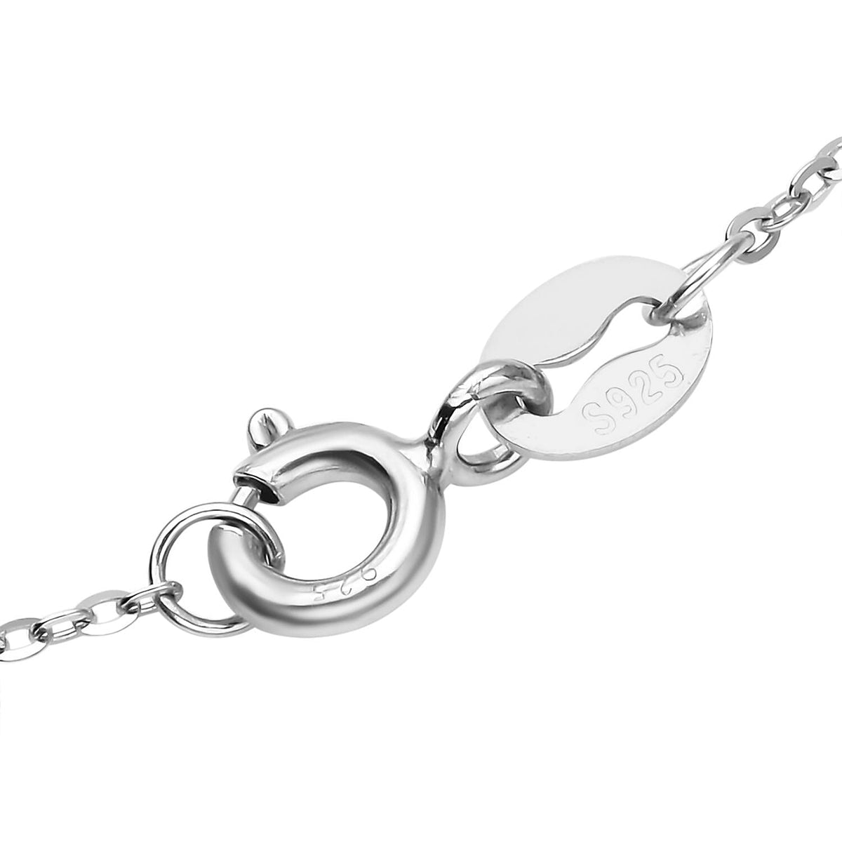 White Baroque Pearl Station Necklace (Size - 30) in Rhodium Overlay Sterling Silver 7132750 5