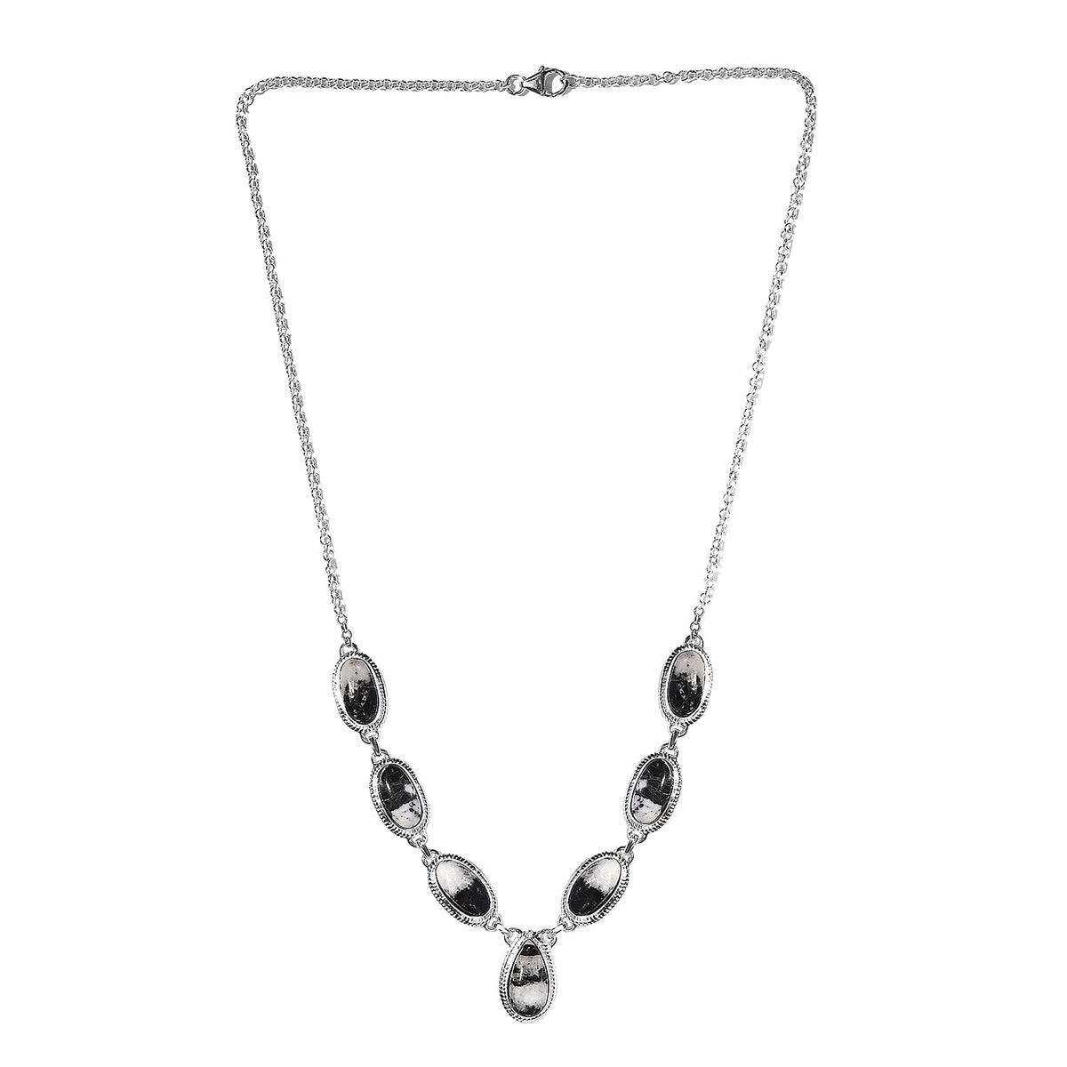 White Buffalo Necklace (Size - 20) in Sterling Silver 23.56 Ct, Silver Wt. 19.11 Gms 7555704 5