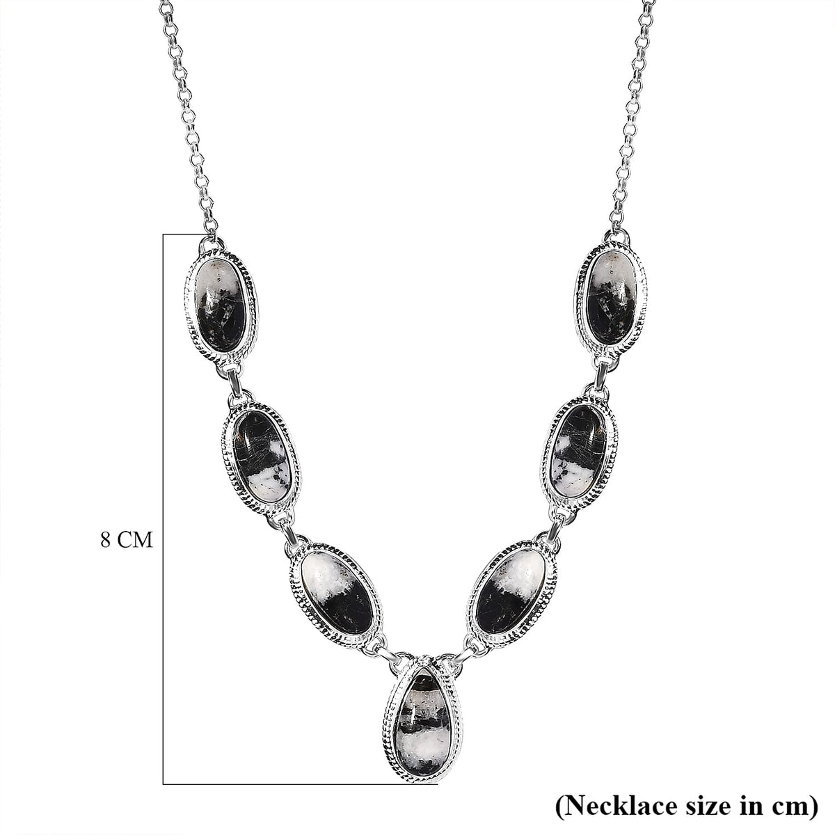 White Buffalo Necklace (Size - 20) in Sterling Silver 23.56 Ct, Silver Wt. 19.11 Gms 7555704 6