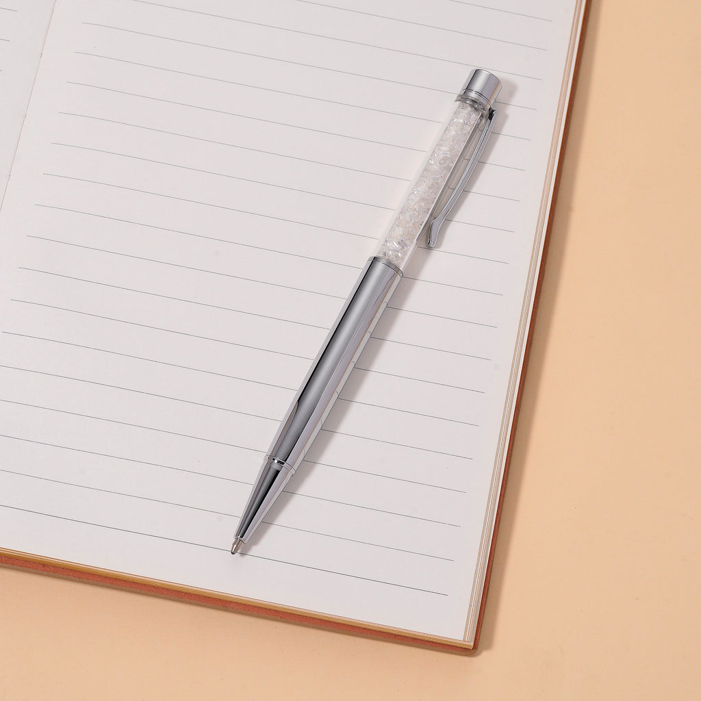 First Time - Moissanite Pen - Silver Colour with Black Ink