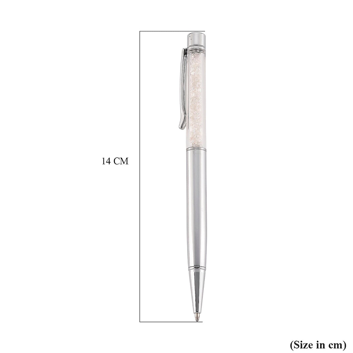 Moissanite Pen - Silver Colour with Black Ink V32529168 5