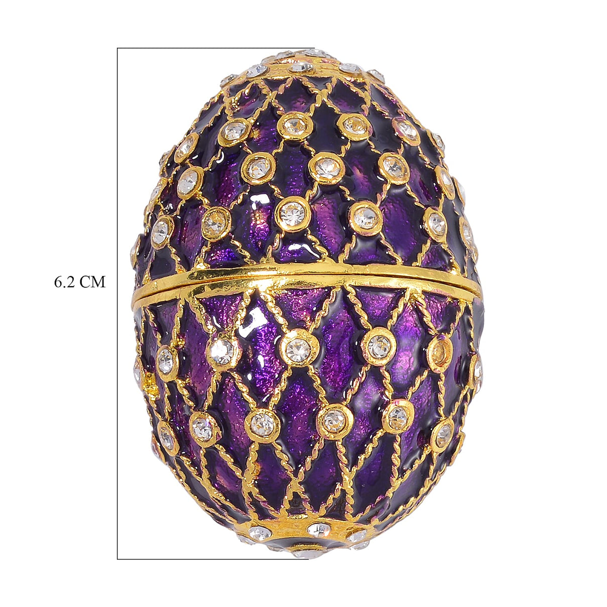 Easter Special - Austrian Crystal Trinket Box with Purple Enamelling &amp; Tripod Stand 7693606 6
