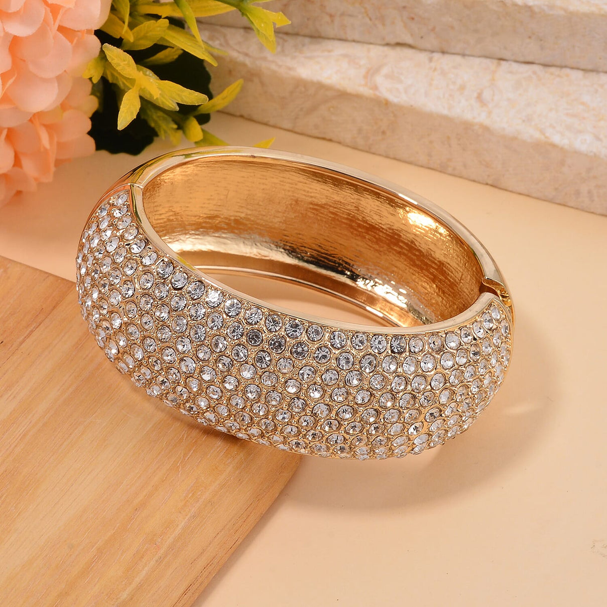 White Austrian Crystal Bangle (Size 6.5) 7681289 2