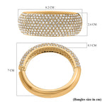 White Austrian Crystal Bangle (Sie 6.5)