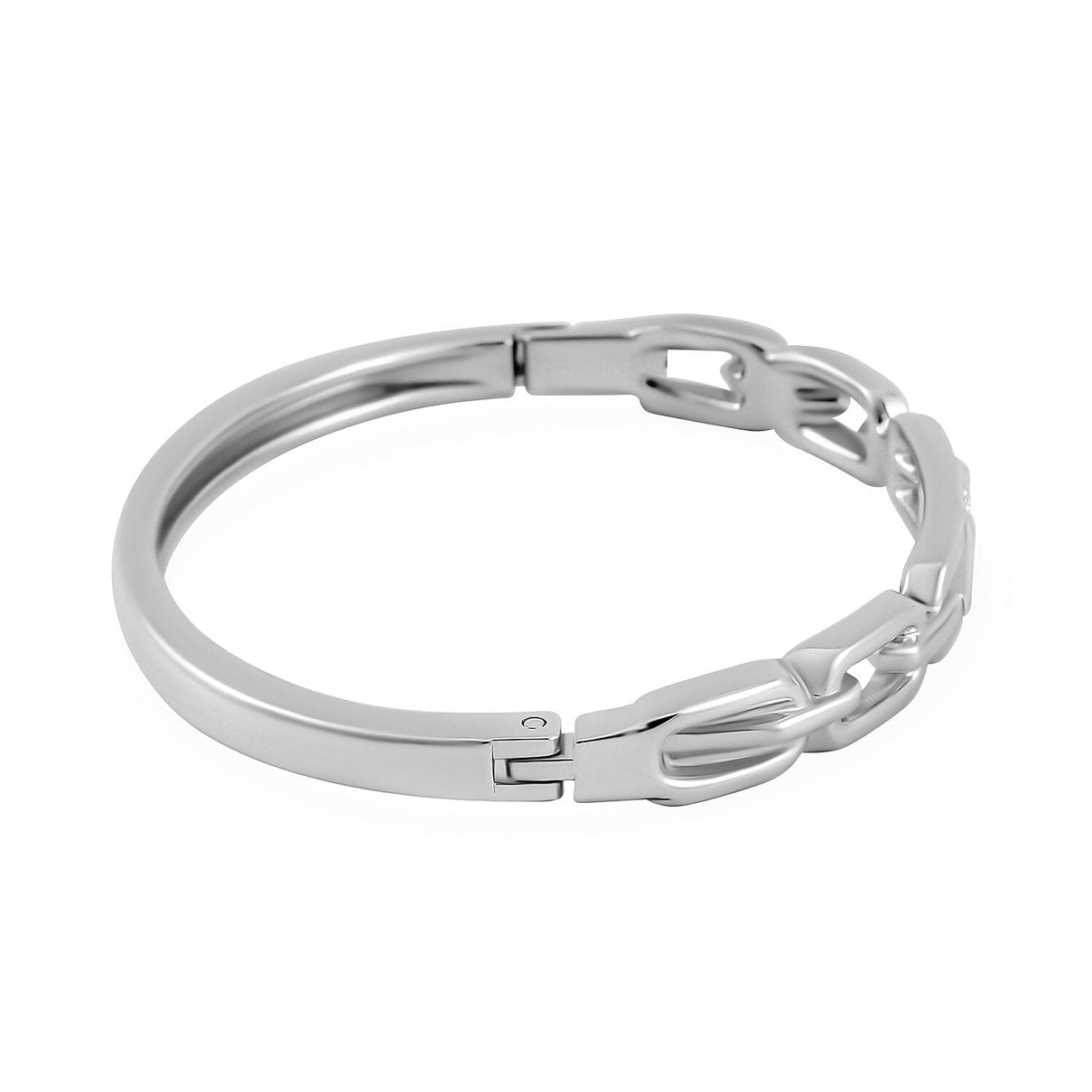 One time Closeout Designer Inspired - White Austrian Crystal Bangle (Size 7) 7681308 3