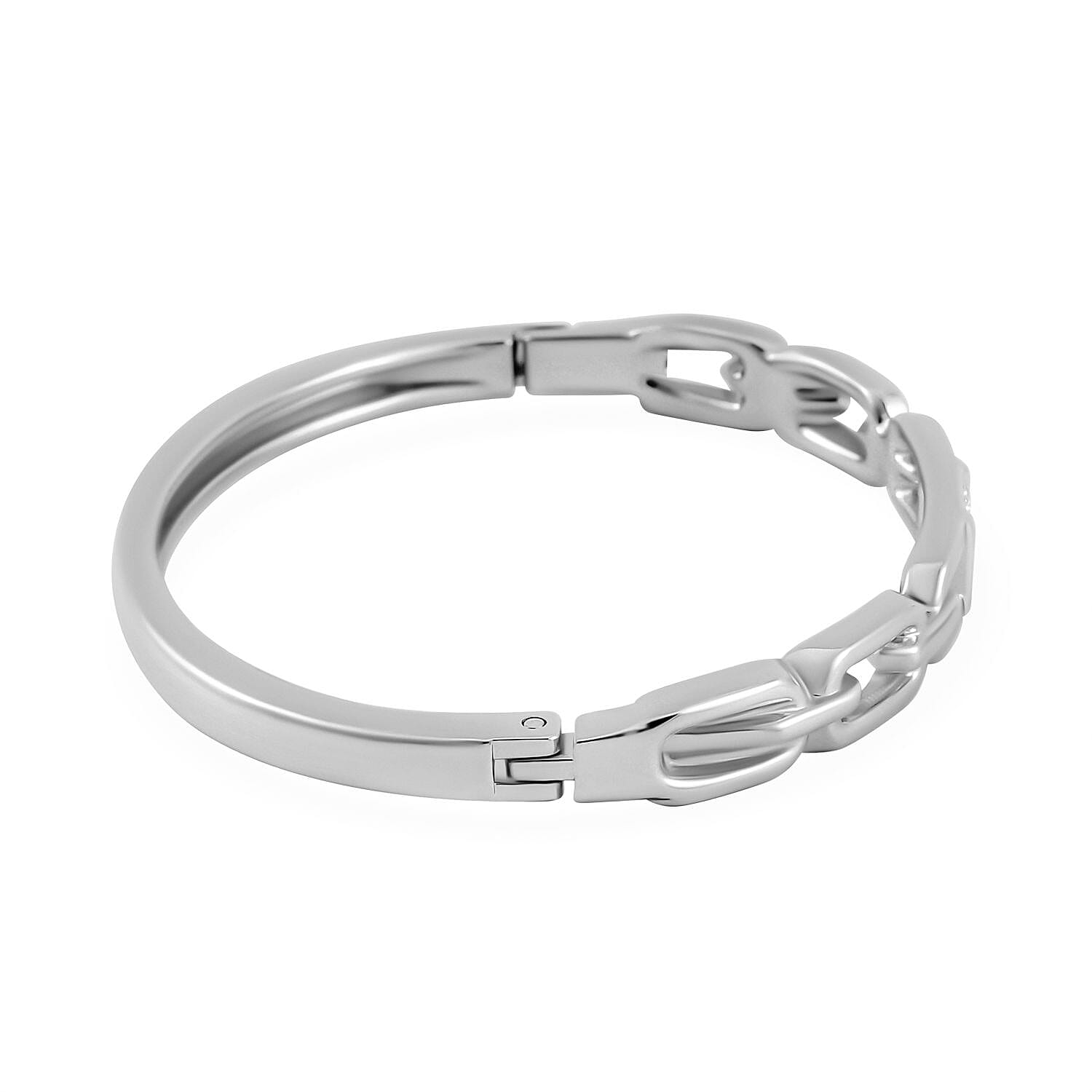 One time Closeout Designer Inspired - White Austrian Crystal Bangle (Size 7) 7681308 3