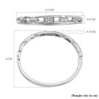One time Closeout Designer Inspired - White Austrian Crystal Bangle (Size 7)