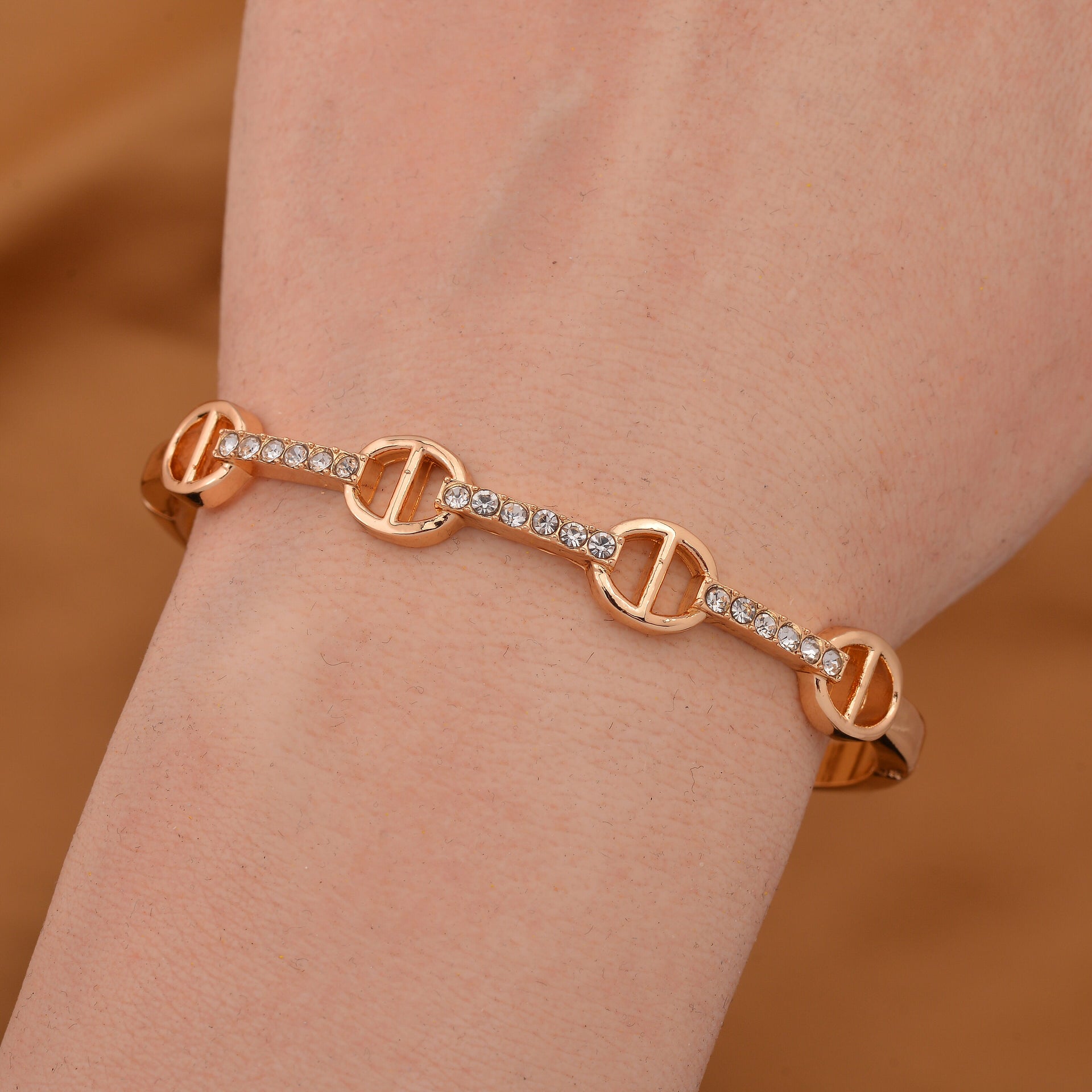 Designer Inspired -White Crystal Austrian Bangle 7807731 1