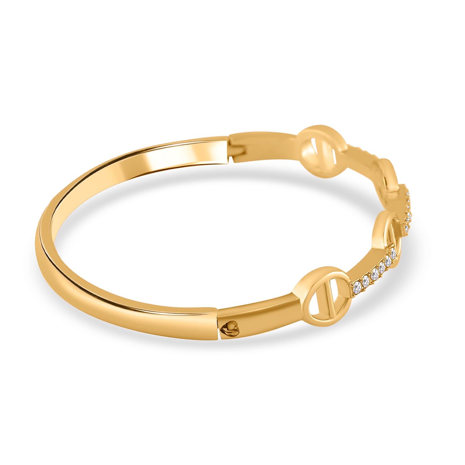 Designer Inspired -White Crystal Austrian Bangle 7807731 2