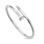 Designer Inspired - White Crystal Bangle