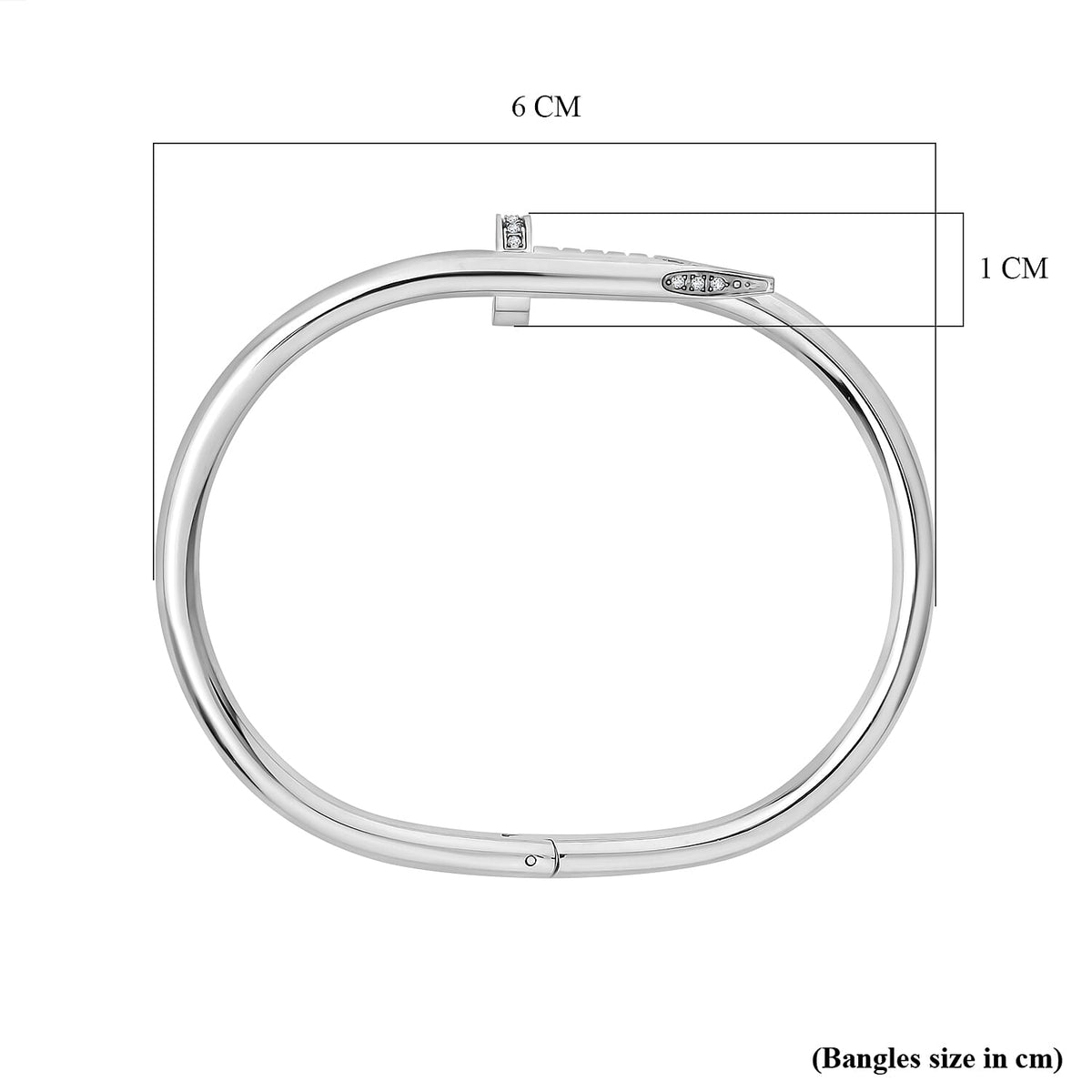 Designer Inspired - White Crystal Bangle V32707724 5
