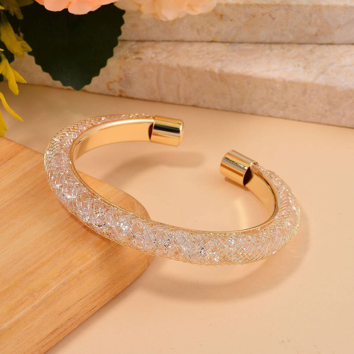 NY Close Out - White Austrian Crystal Bangle (Size 7) 7664411 1