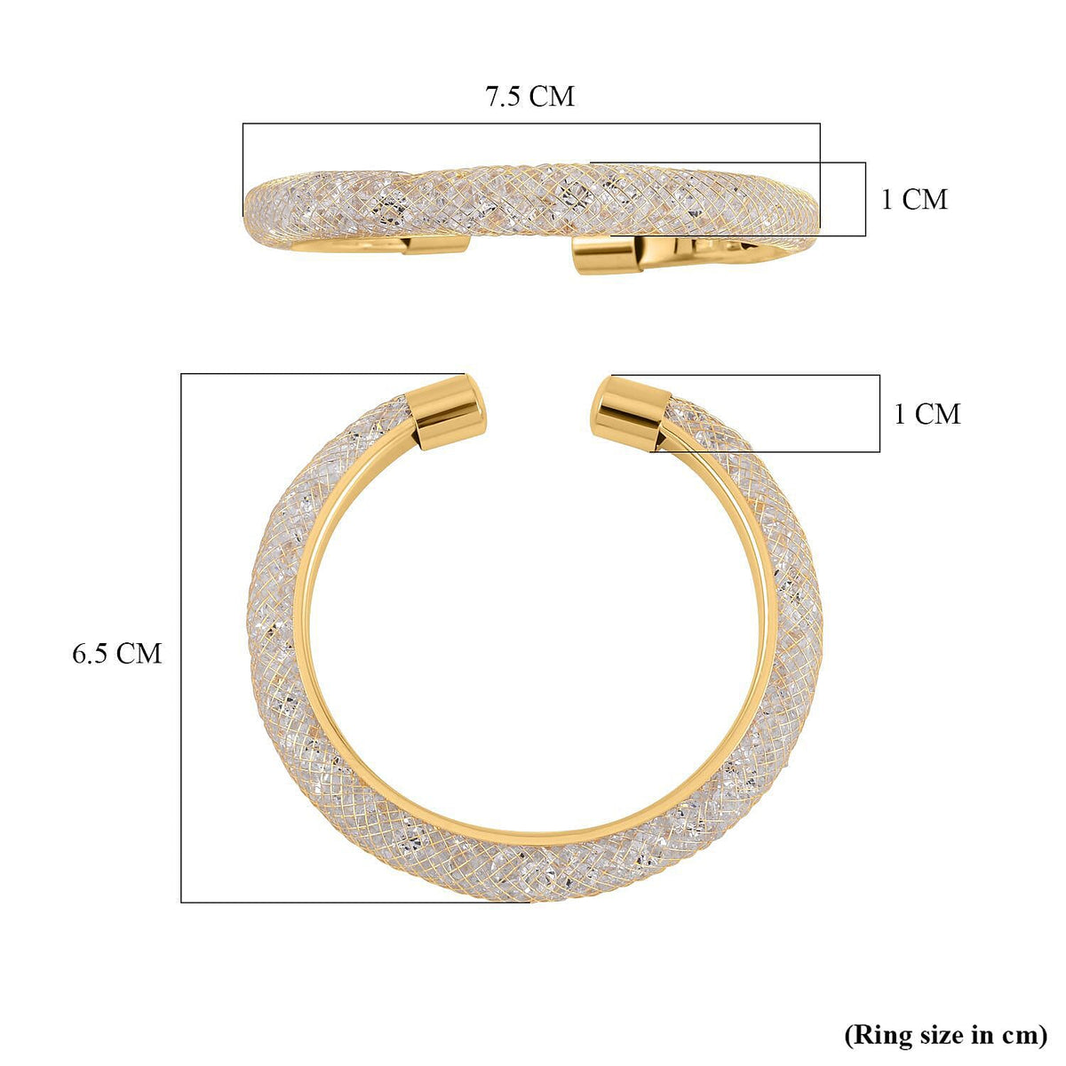 NY Close Out - White Austrian Crystal Bangle (Size 7) 7664411 5