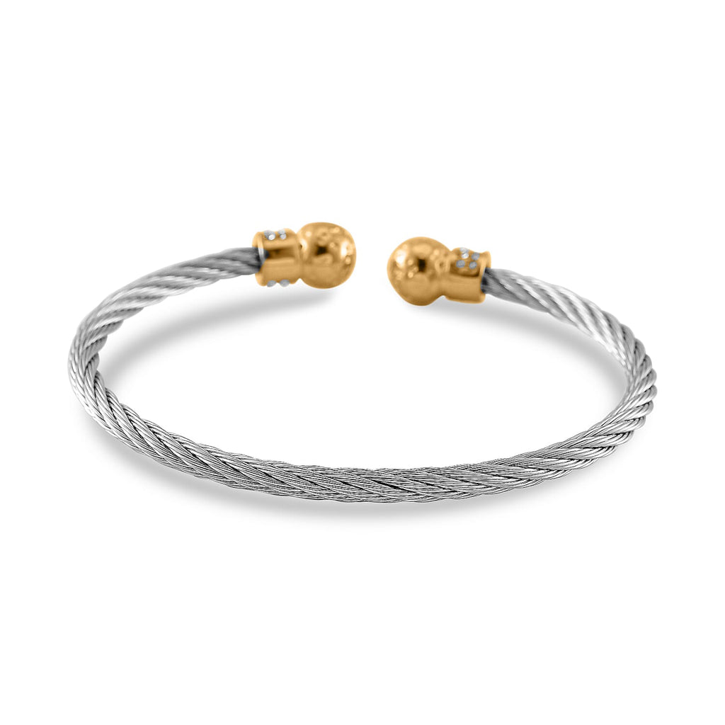 White Crystal Cuff Bangle (Size - 7.5)