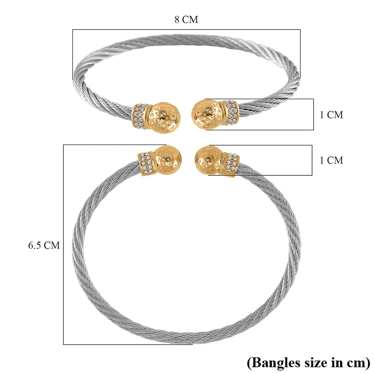 White Crystal Cuff Bangle (Size - 7.5) 7843733 5
